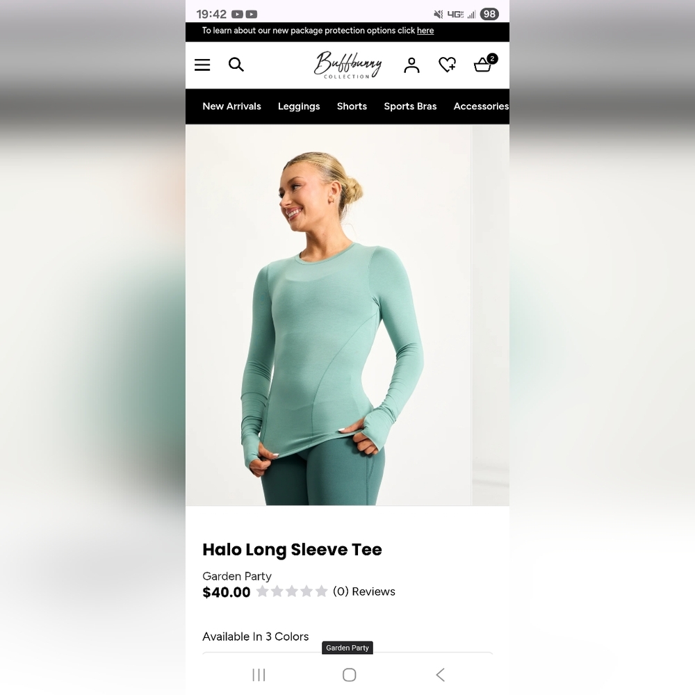 Buffbunny Halo Long Sleeve Top - Xl Garden Party NWT